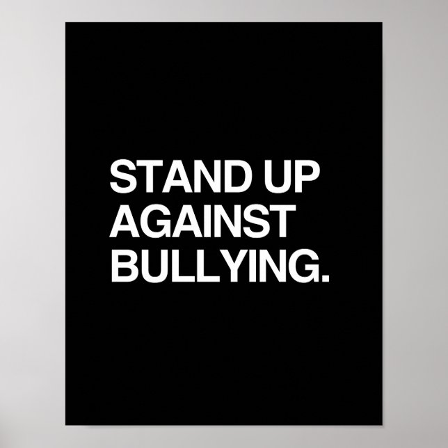 STAND GEGEN BULLYING AUF POSTER (Vorne)