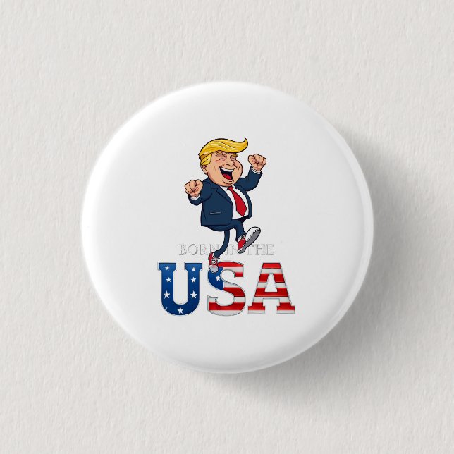 STAND HEUTE Geboren in den USA Trucker Hat Button (Vorderseite)