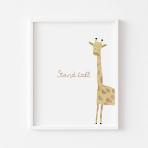 Stand-Hoch-Giraffe-Kinderzimmer Poster