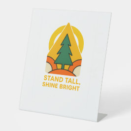 Stand hoch, Shine Bright - Retro Natur Sockelschild