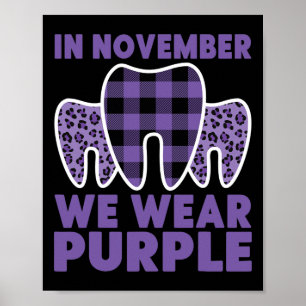 Stand im November tragen wir Lila Alzheimer Awaren Poster