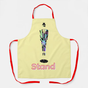 Stand-Logo Einsamer Mann Gelb Schürze