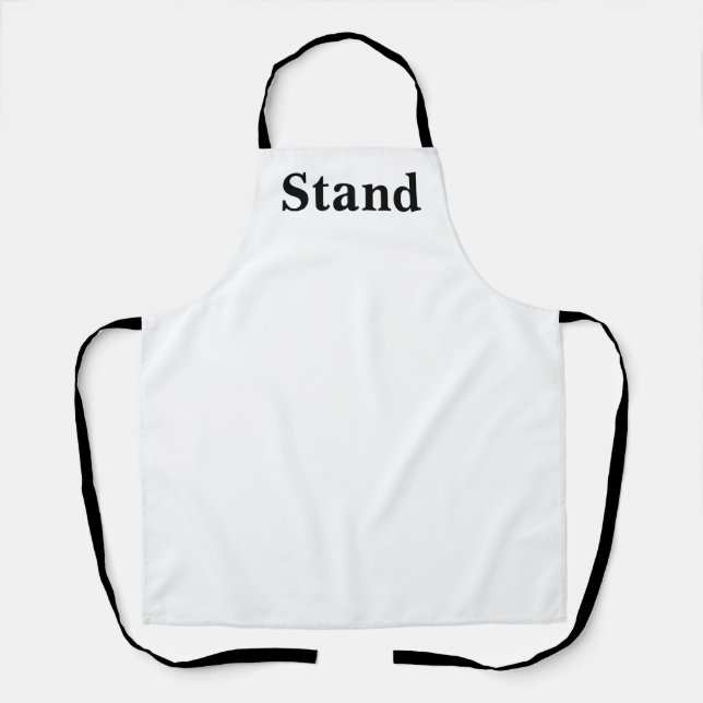 Stand-Logo schwarze Gurte weiße Küche Craft Chef  Schürze (Vorderseite)
