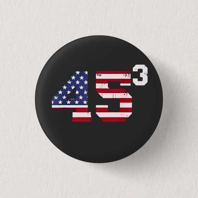 Stand mit 45 Pro Trump USA Flag 4. Juli Button (Vorderseite)
