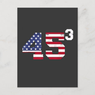 Stand mit 45 Pro Trump USA Flag 4. Juli Feiertagspostkarte