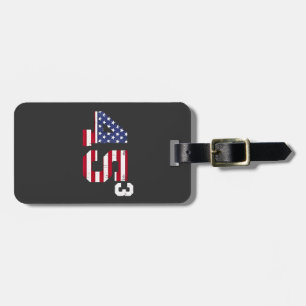 Stand mit 45 Pro Trump USA Flag 4. Juli Gepäckanhänger
