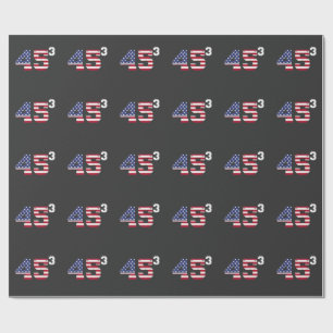 Stand mit 45 Pro Trump USA Flag 4. Juli Geschenkpapier