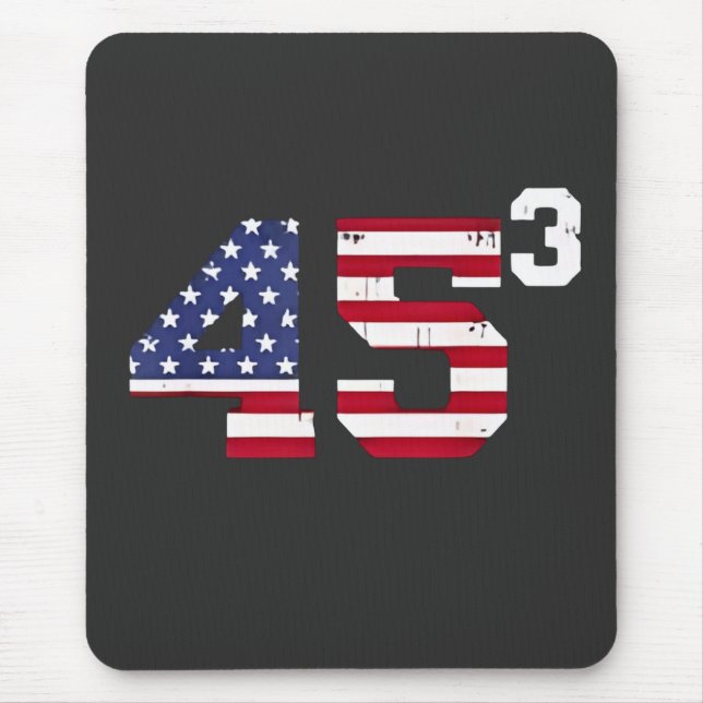 Stand mit 45 Pro Trump USA Flag 4. Juli Mousepad (Vorne)
