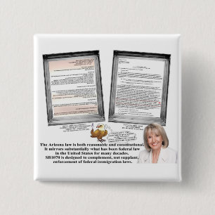 Stand mit Arizona - Unterstützungs-SB 1070 Button