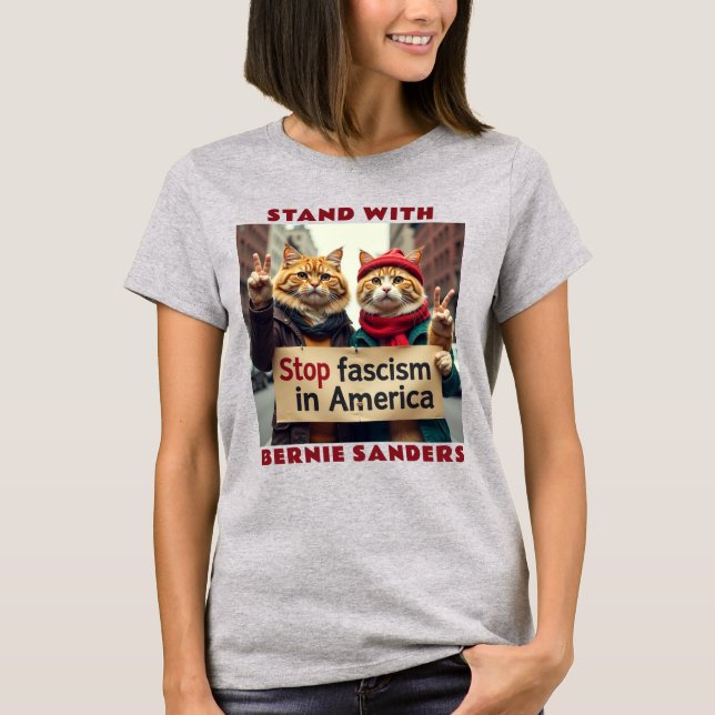 Stand mit Bernie Sanders Politik T-Shirt (Vorderseite)