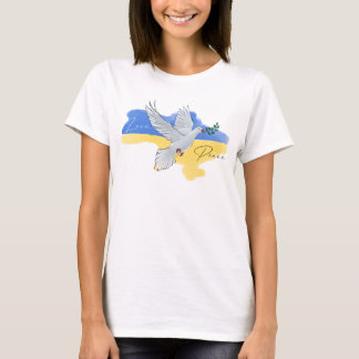 Stand mit der Ukraine Peace Liebe Sunflowers Dove T-Shirt