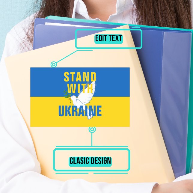 Stand mit der Ukraine Rechteckiger Aufkleber (Please enjoy our design and see the others in the collection.)
