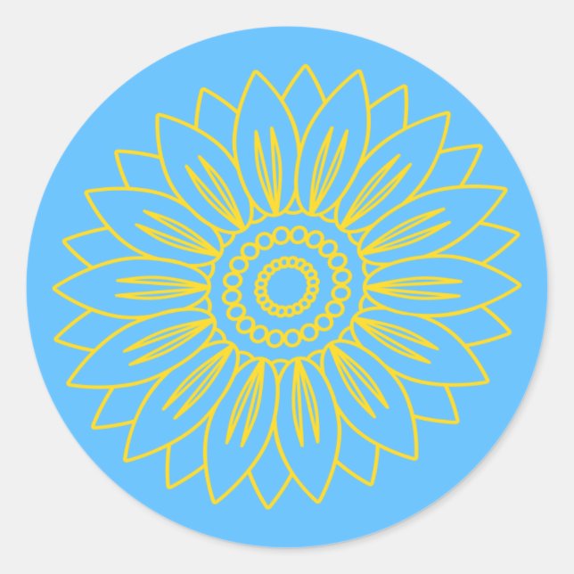 Stand mit der Ukraine Runder Aufkleber (Vorderseite)