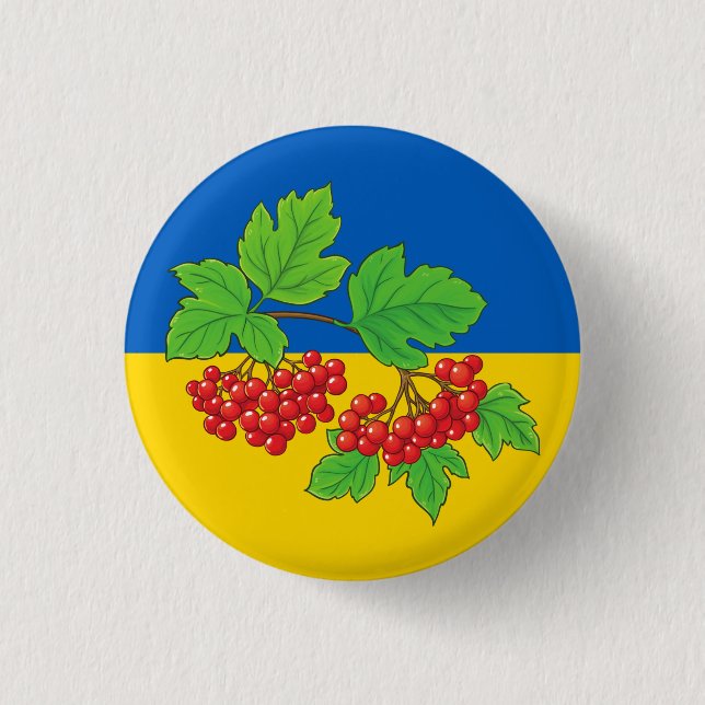 Stand mit der Ukraine | Schaltfläche Kalyna (vibur Button (Vorderseite)