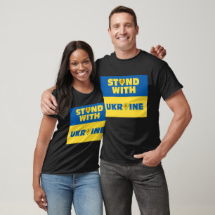 Stand mit der Ukraine Sonnenblumenherzen T - Shirt