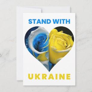 Stand mit der Ukraine, Ukraine Herzenflagge, Ukrai Feiertagskarte