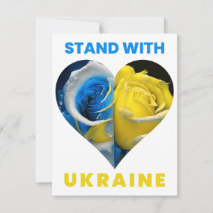 Stand mit der Ukraine, Ukraine Herzenflagge, Ukrai Mitteilungskarte