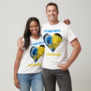 Stand mit der Ukraine, Ukraine Herzenflagge, Ukrai T-Shirt