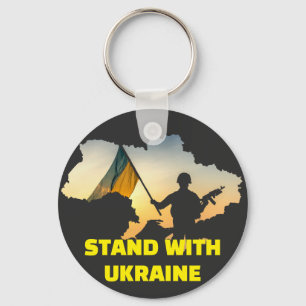 Stand mit der Ukraine - Unterstützung und Solidari Schlüsselanhänger