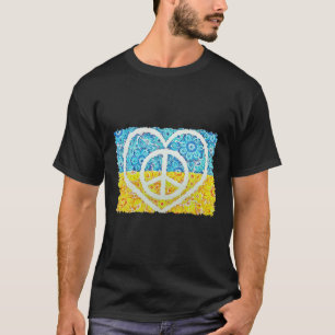 Stand mit der Ukraine Vintag ukrainische Flagge T-Shirt