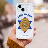 Stand mit Israel Star of David . Löwe von Judah