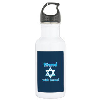 Stand mit Israel - VOLL - Magen David Edelstahlflasche