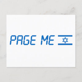 Stand mit israelischer Postkarte