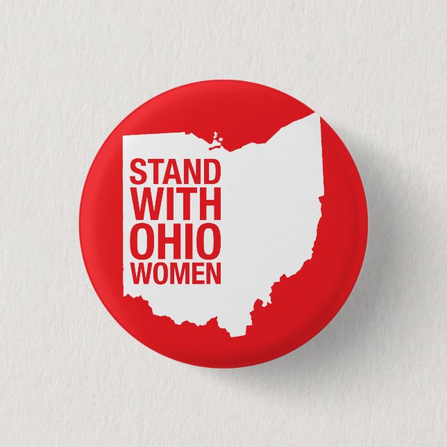 Stand mit Ohio Frau-Knopf Button (Vorderseite)