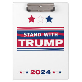 Stand mit Trump~2024~MAGA Klemmbrett
