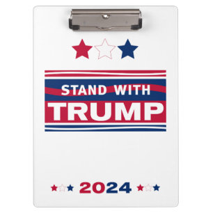Stand mit Trump~2024~MAGA Klemmbrett