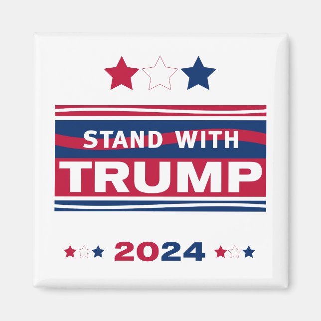 Stand mit Trump~2024~MAGA Magnet (Vorne)