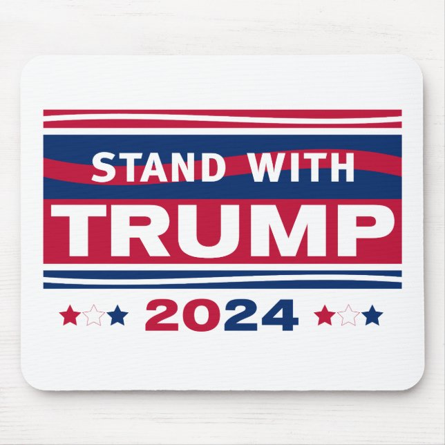 Stand mit Trump~2024~MAGA Mousepad (Vorne)