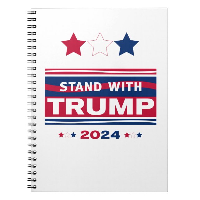 Stand mit Trump~2024~MAGA Notizblock (Vorderseite)
