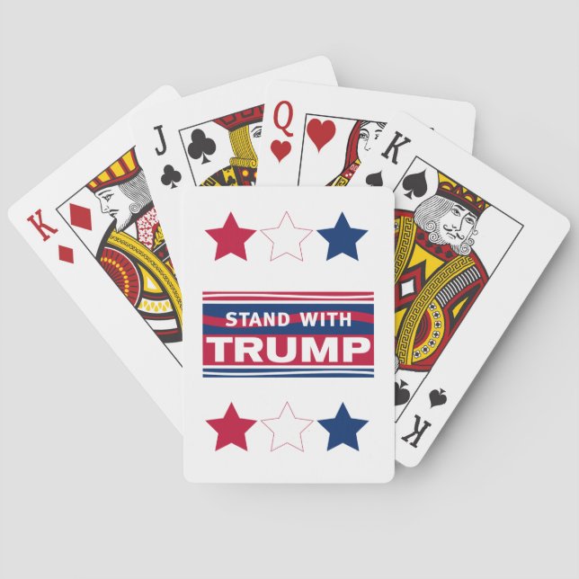 Stand mit Trump~2024~MAGA Spielkarten (Rückseite)