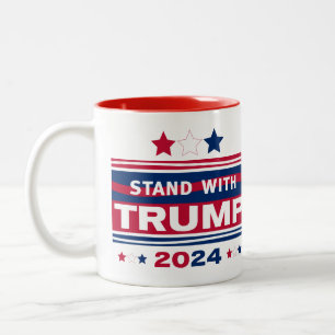 Stand mit Trump~2024~MAGA Zweifarbige Tasse