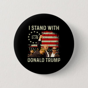 Stand mit Trump lustiger Trump 2024 Button