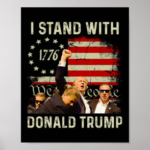 Stand mit Trump lustiger Trump 2024 Poster