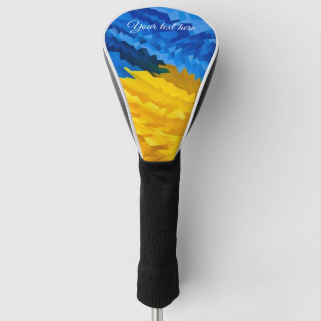 Stand mit Ukraine Golf Head Cover Headcover (Vorderseite)