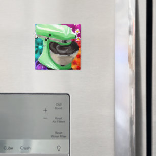Stand Mixer Funky Abstrakt Art Green Pink Magnet