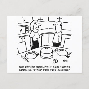 Stand nach dem Kochen Postkarte