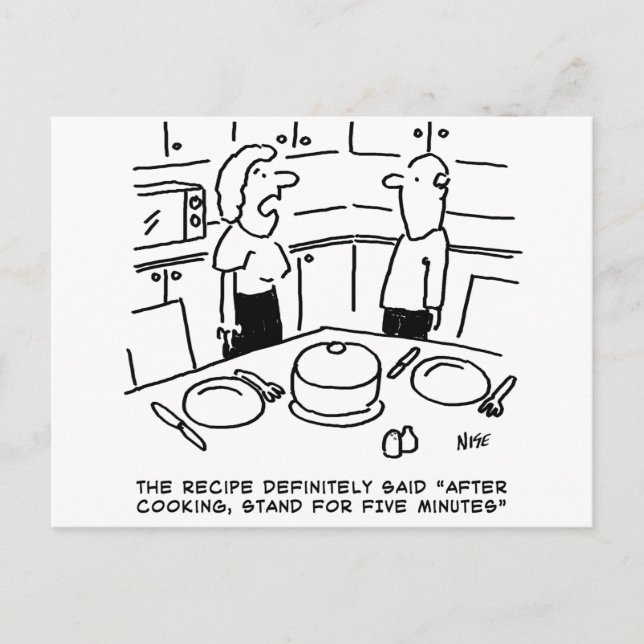 Stand nach dem Kochen Postkarte (Vorderseite)