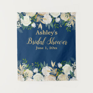 Stand Prof. für das Foto "Custom Navy & Gold Braut Wandteppich