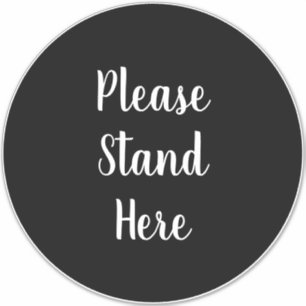 Stand sechs Fuß zum Covid 19 großen Fußbodenkre Aufkleber