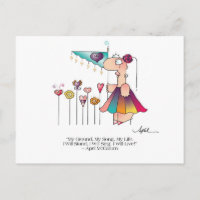 STAND, SING, LIVE! Postkarte bis April McCallum