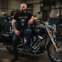 Stand Strong Neon Skull Graphic