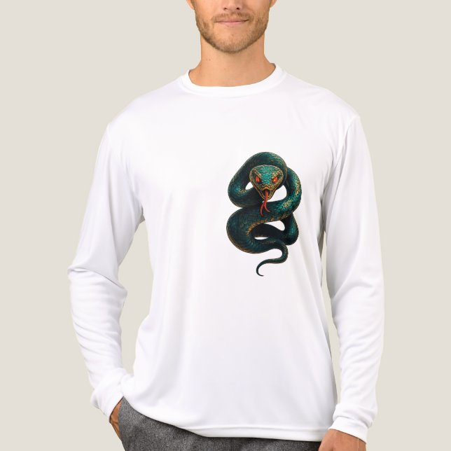 Stand Tall — Coiled Cobra Men's T-Shirt (Emerald,  Tri-Blend Shirt (Vorderseite)