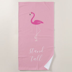 Stand Tall Flamingo Beach Handtuch