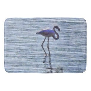Stand Tall Flamingo Watercolor Badematte