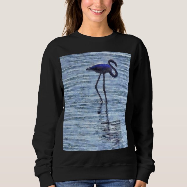 Stand Tall Flamingo Watercolor Sweatshirt (Vorderseite)
