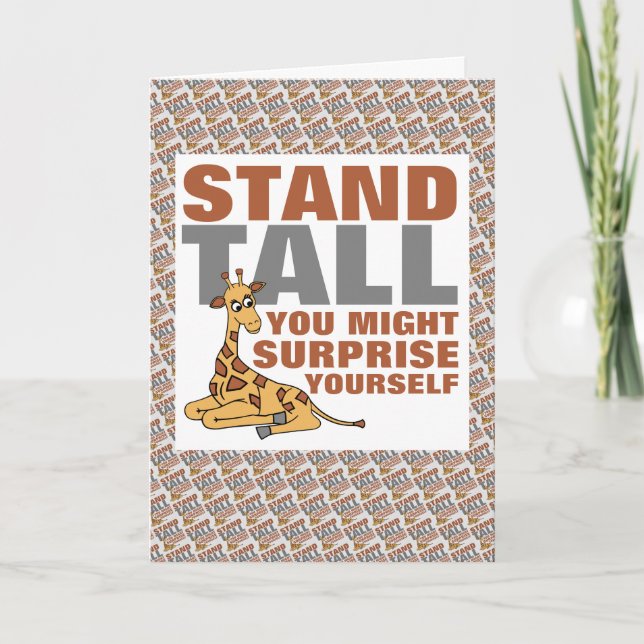 Stand Tall, Giraffe Karte (Vorderseite)